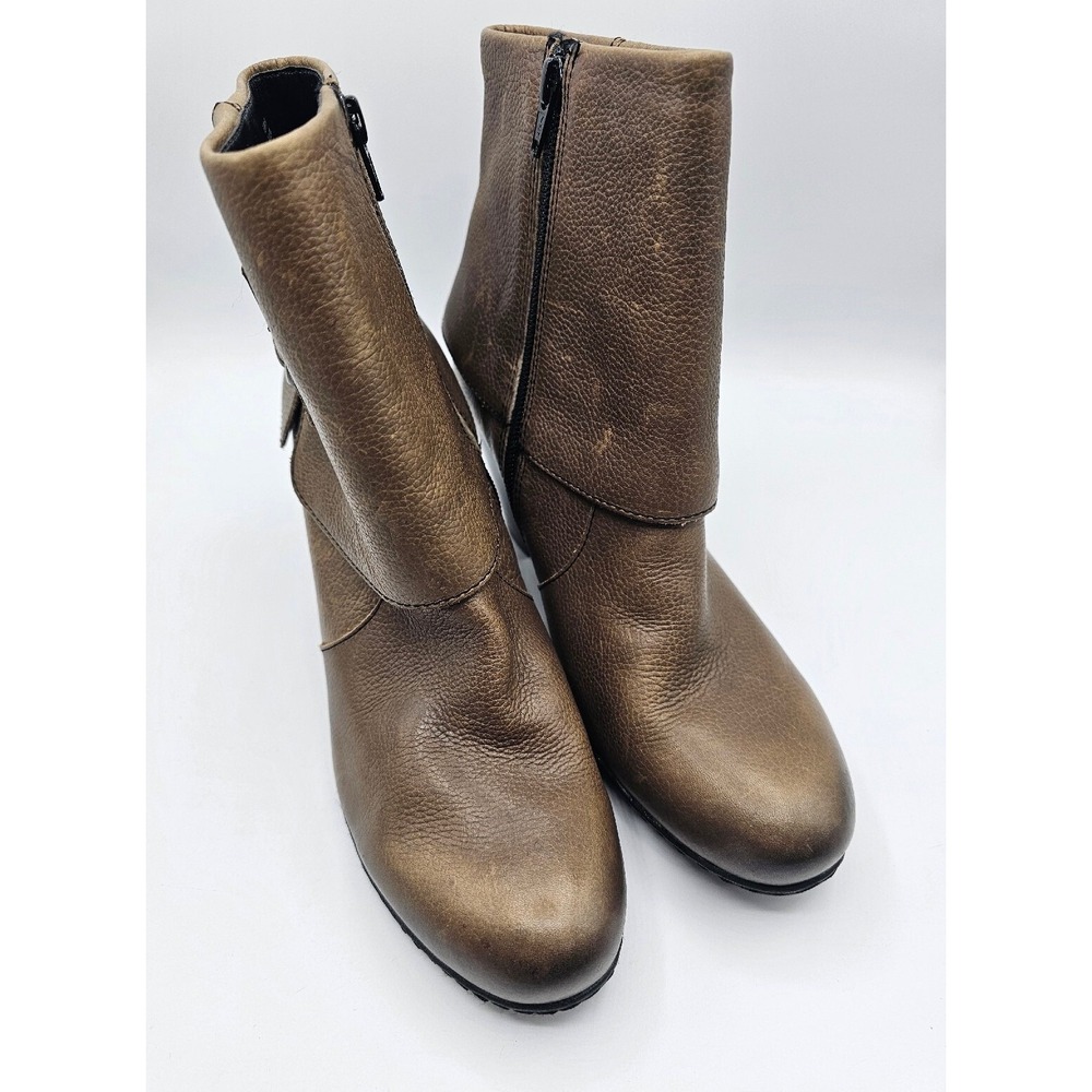 BOC Born Concepts Ankle Booties Boots Womens 8‎ Brown Leather Buckles